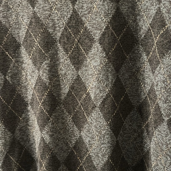 Izod mercerized cotton diamond print sweater vest size large - Picture 2 of 4